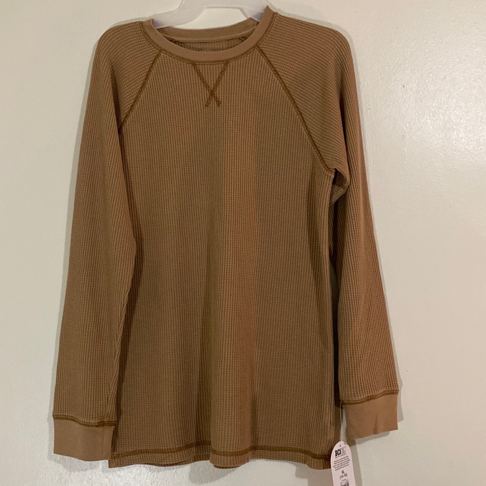 Brown long sleeve t-shirt size XL (14-16) in boys